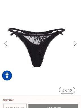 Agent Provocateur Moore Thong Black Lace size 1 NWT